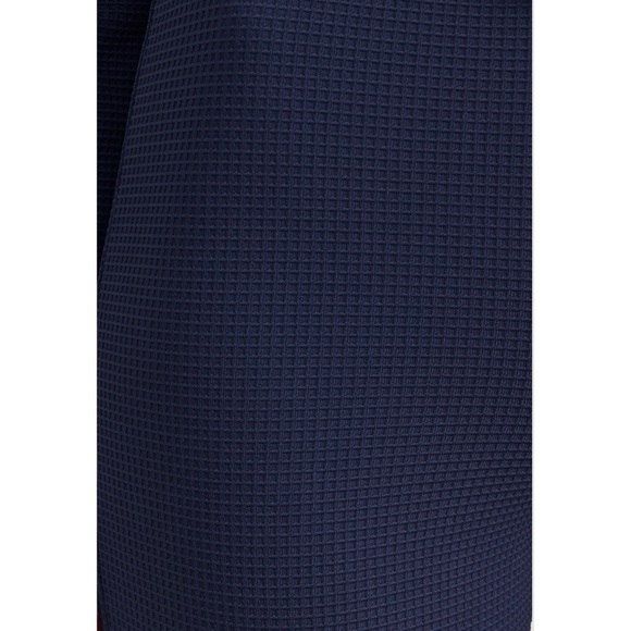 DONNI The Box Weave Stretch Kick Flare Pants Navy Blue Medium - Picture 4 of 13